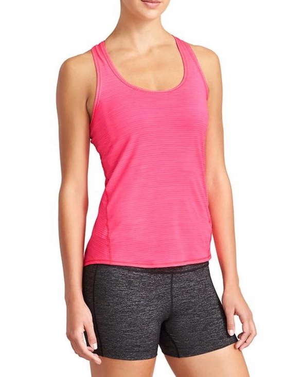 Athleta Tops - Athleta Shadow Stripe Chi Tank, Shocking Pink, XL